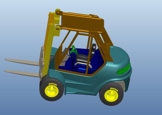 叉车起重机3D模型缩略图