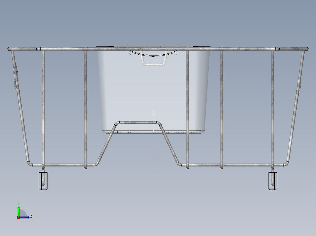 不锈钢沥水架、厨房用具、碗碟架左视图