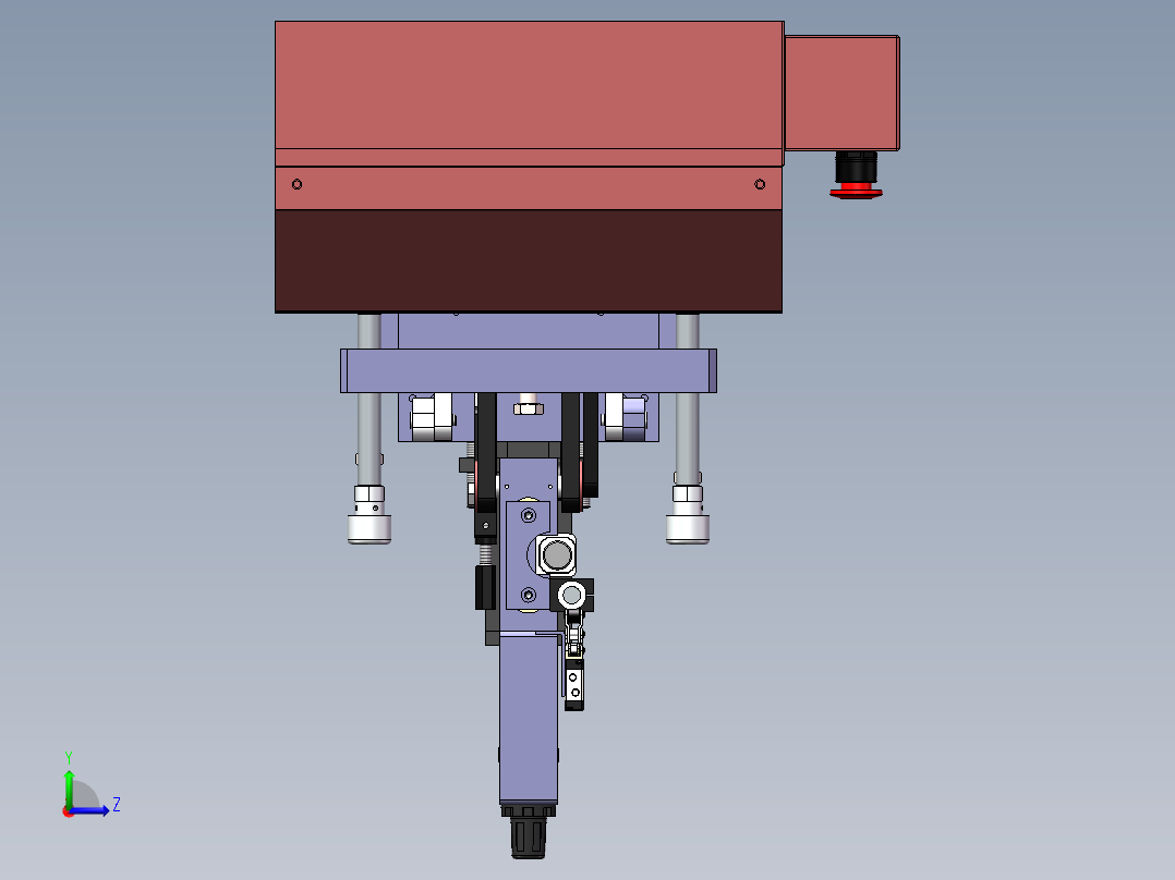 T414 气动印刷机左视图