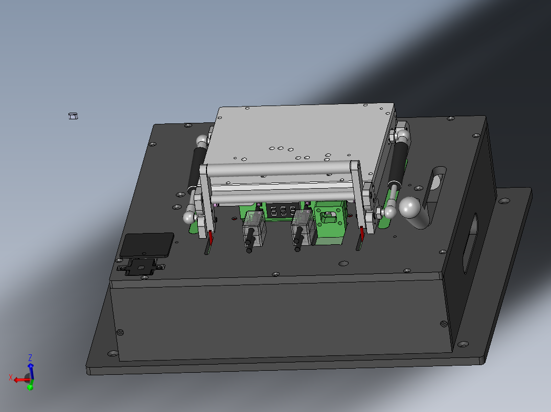 偏心轮上升下降齿轮驱动治具 3D图