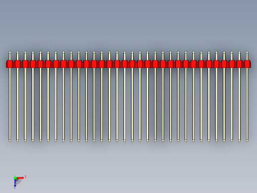 彩色公头100mil（2.54mm）系列-DS1021_red_2x32p_100mil_Type43_rev1.0俯视缩略图