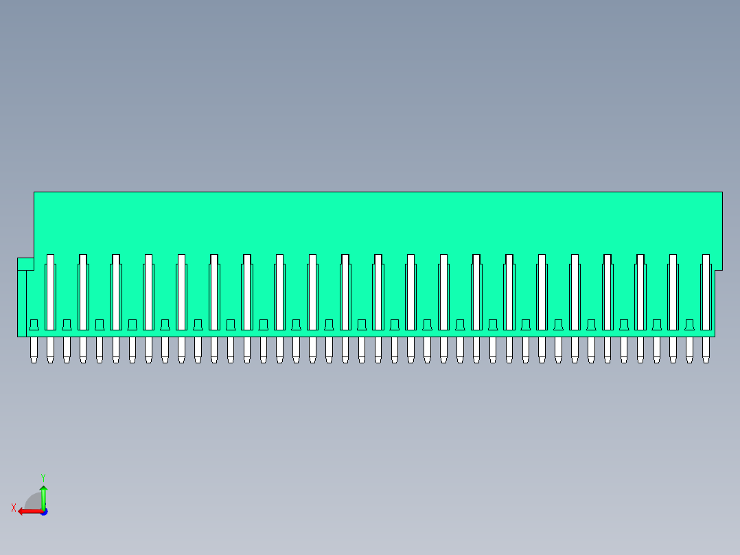 DEGSON 2EDG 系列 5.0mm 可插拔接线端子组-2EDGVT-5.0-42P-14-00AH后视图