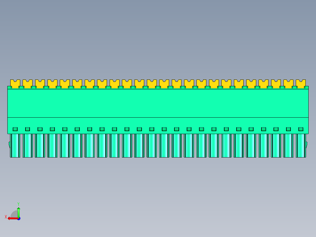DEGSON 15EDG 系列 3.5mm 插拔式接线端子 FullPack-15EDGKN-3.5-24P-14-00AH后视图
