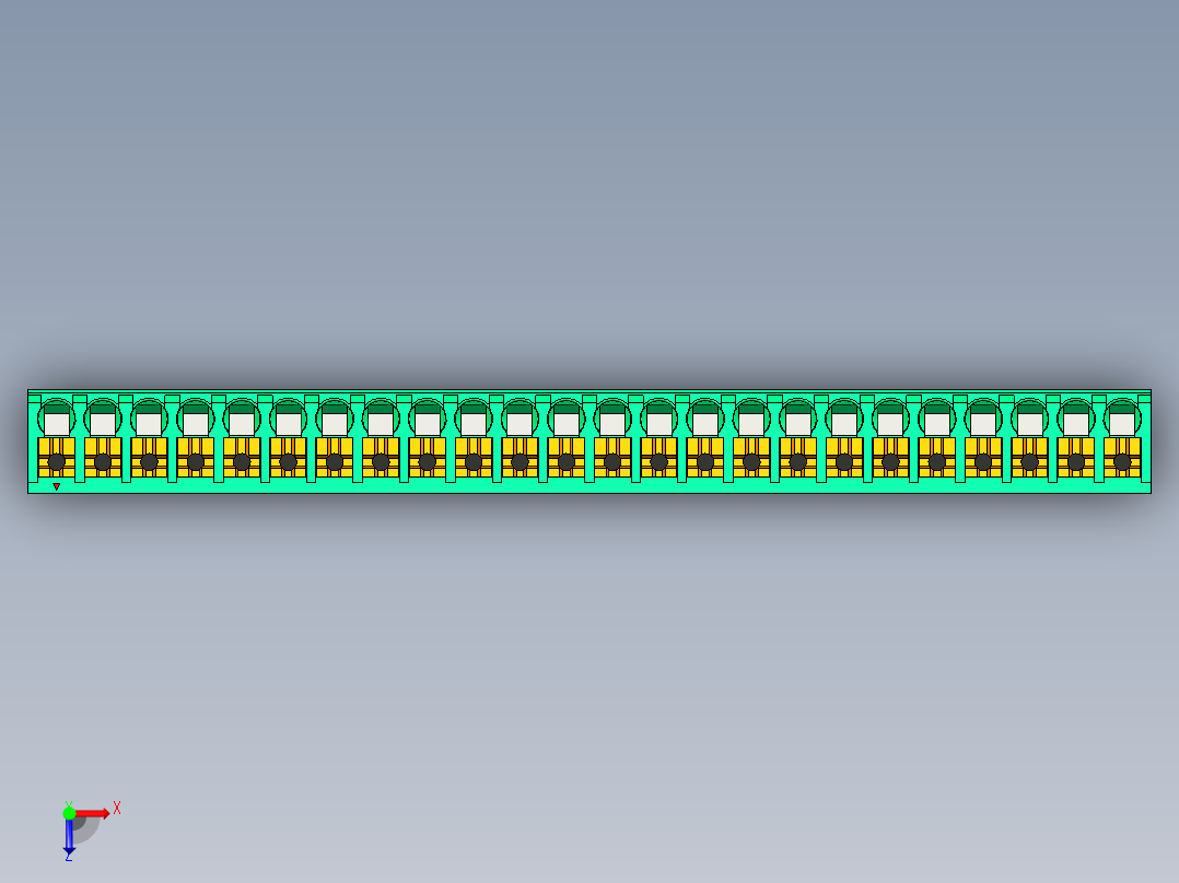 DEGSON 15EDG 系列 3.5mm 插拔式接线端子 FullPack-15EDGKN-3.5-24P-14-00AH俯视图
