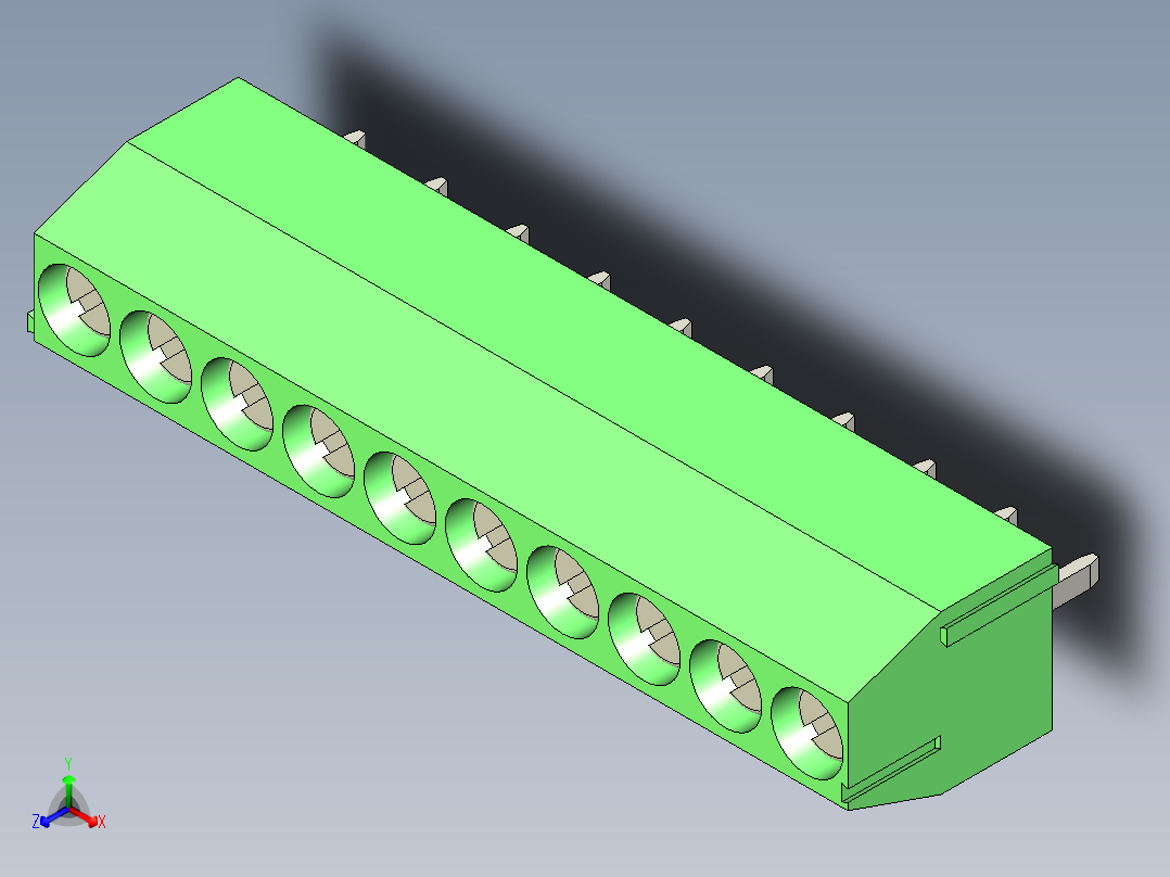 PCB_Terminal_Block_10-P3.5正等轴测图