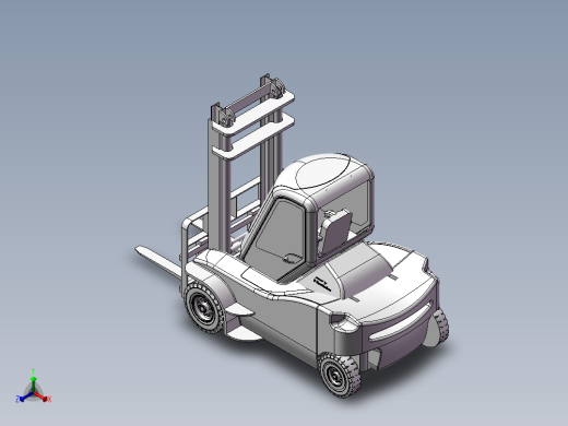 叉车3D图纸正等轴测缩略图