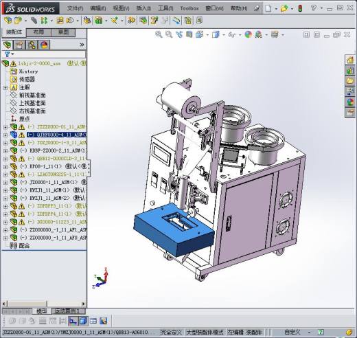 双振盘送料螺丝包装机3D模型 工程图缩略图