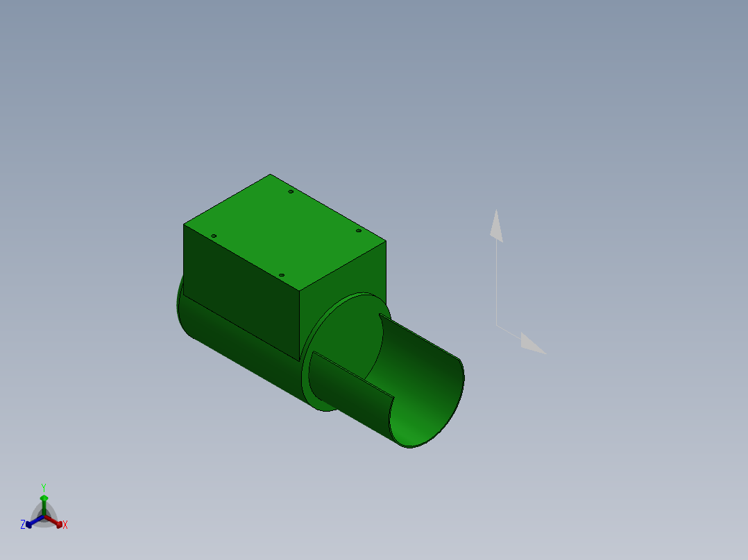 4寸增强器器正等轴测图