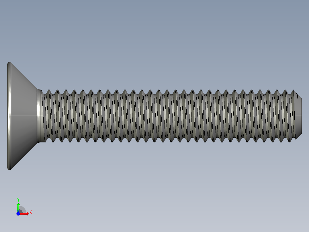 制沉头螺钉-M5_Countersunk_25前视图