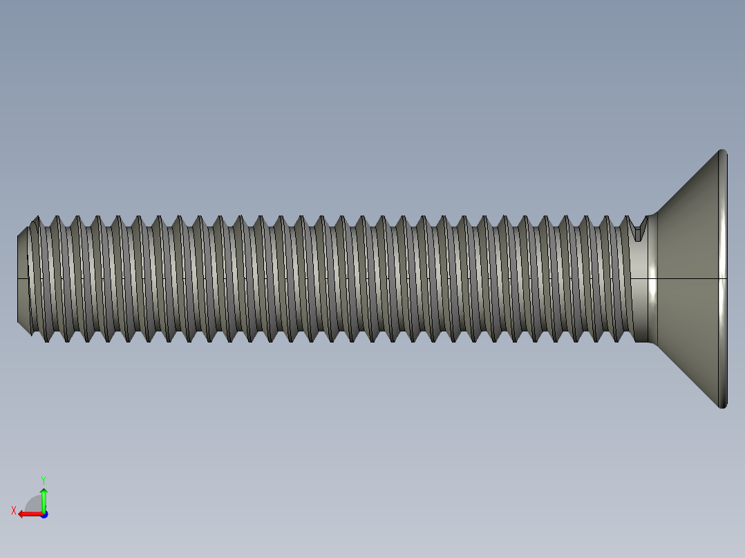 制沉头螺钉-M5_Countersunk_25后视图