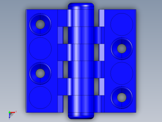 工程塑膠鉸鏈CFC-3D多系列多零件图纸模型俯视缩略图