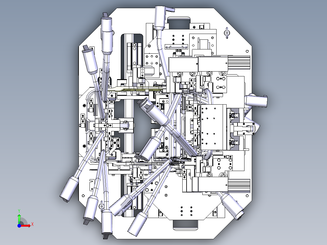 汽车行业-汽车座椅骨架焊接治具前视图