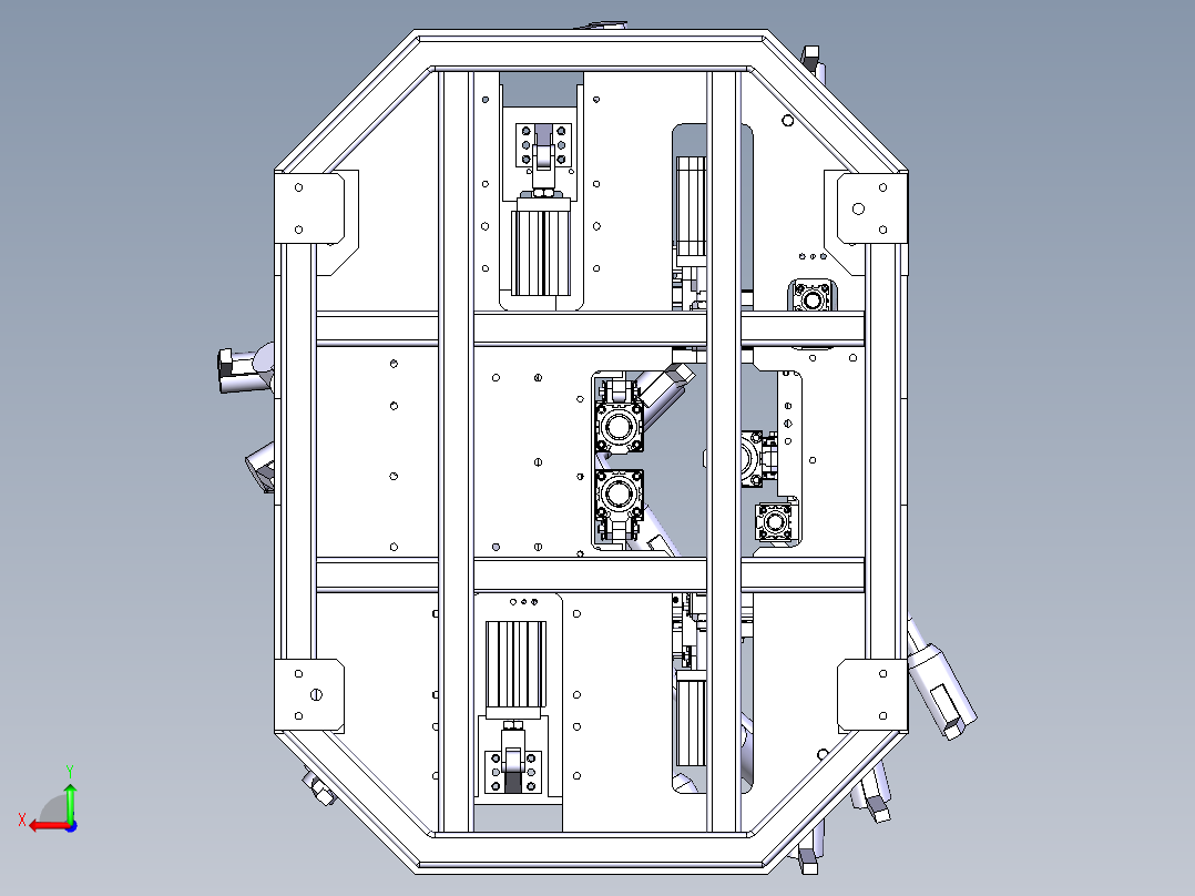 汽车行业-汽车座椅骨架焊接治具后视图