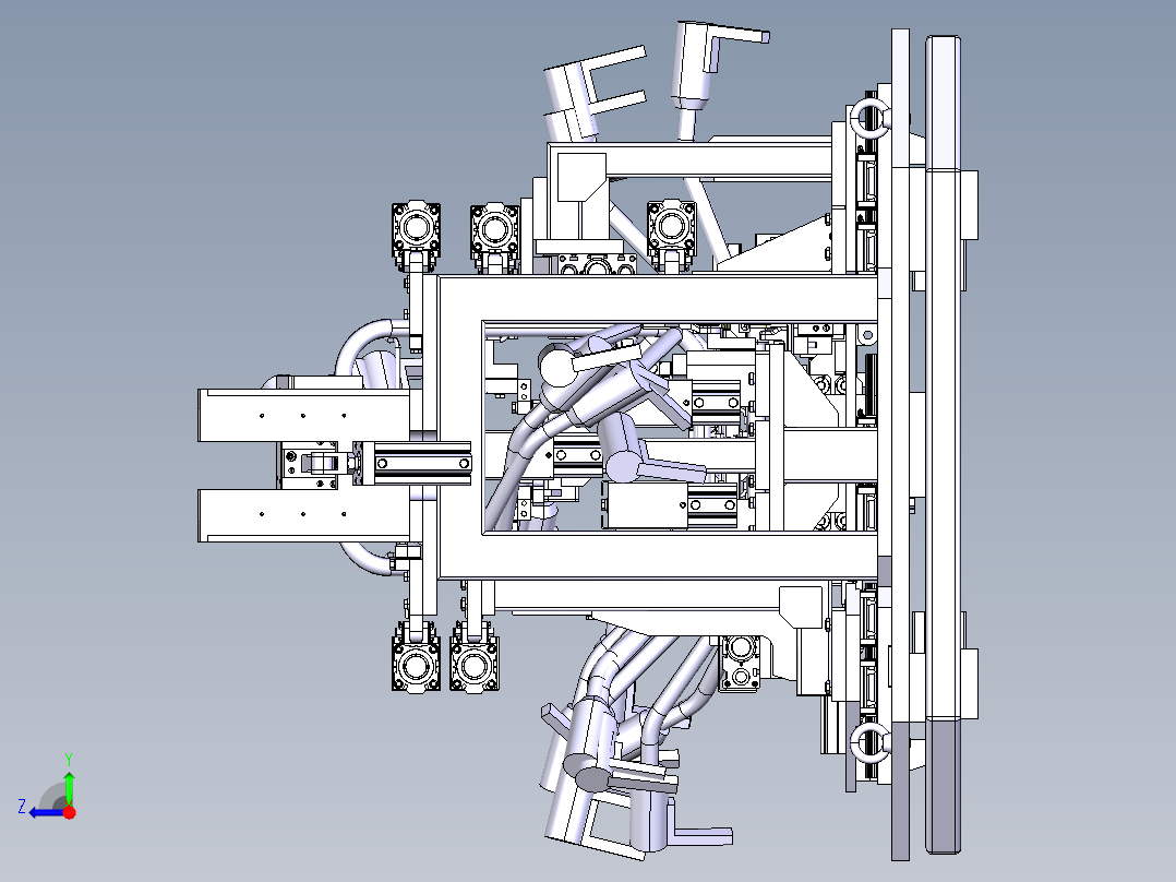 汽车行业-汽车座椅骨架焊接治具右视图