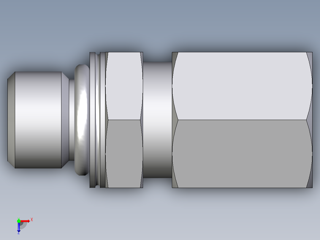 卡套式工业通用硬管接头EO_Male_Stud_connector_GEO06ZLMCF俯视图
