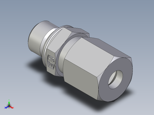 卡套式工业通用硬管接头EO_Male_Stud_connector_GEO06ZLMCF正等轴测缩略图