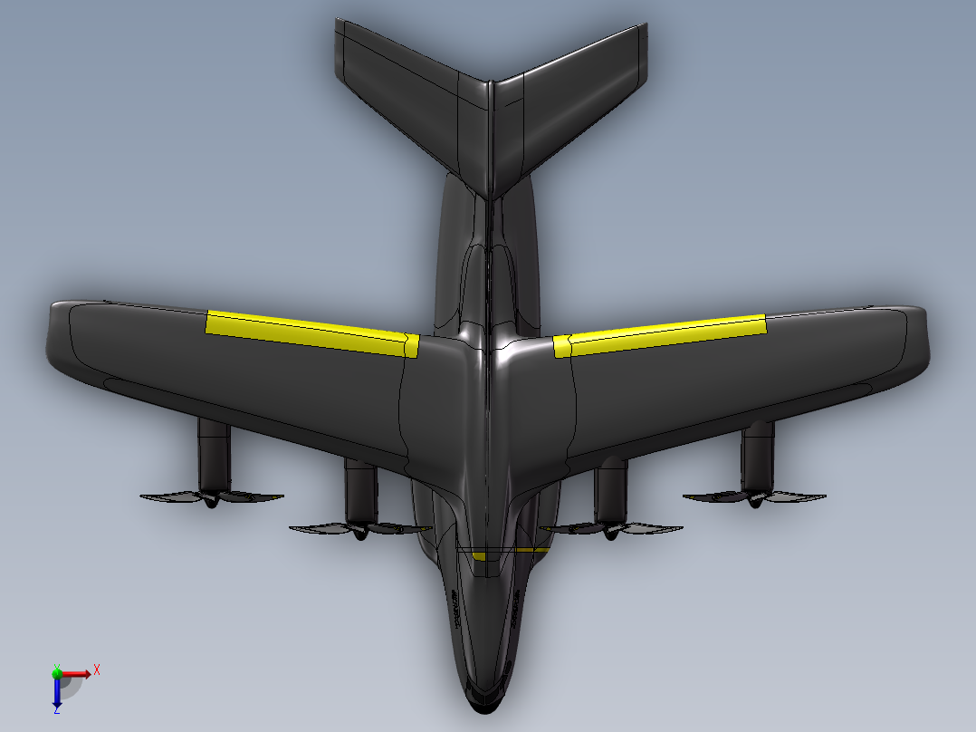 大型无人机造型俯视图