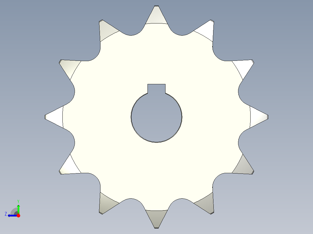 链轮-Sprocket_12-14-7-Y-__1_.stp右视图