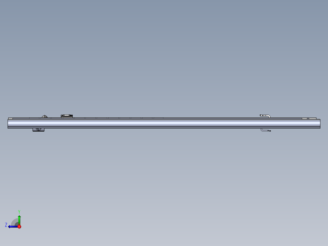滑轨（左侧和右侧）350毫米抽屉导轨右视图