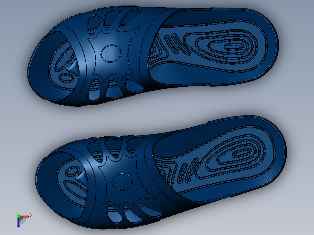 高品质拖鞋一对俯视图