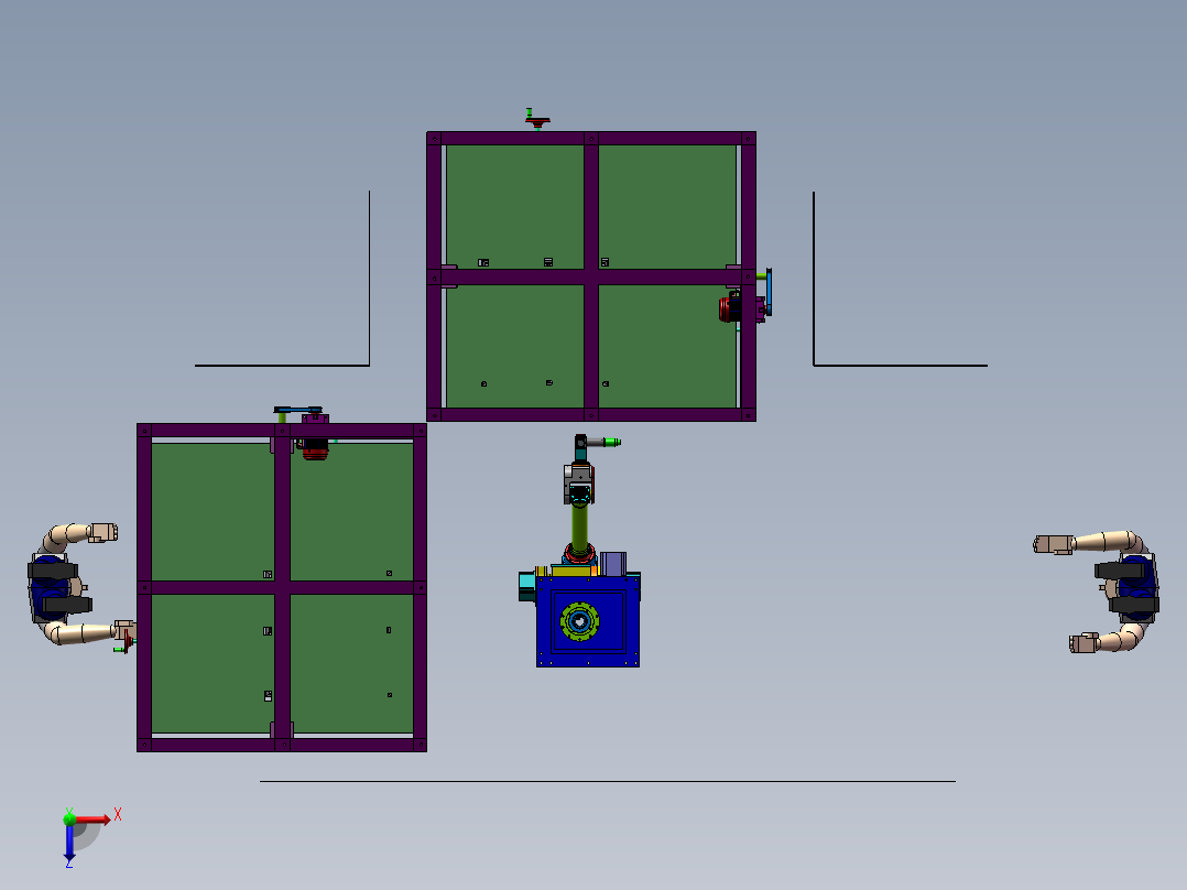大型多工位焊接机sw17可编辑俯视图