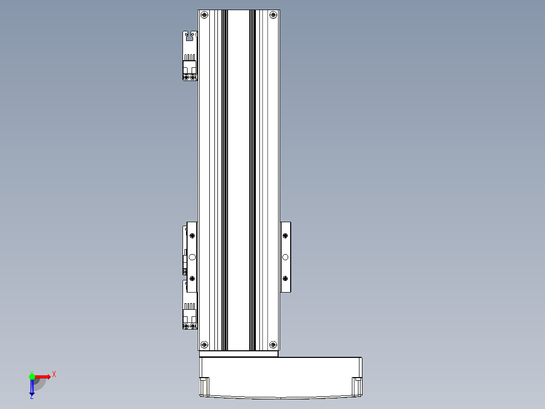 TPA-KNR-86E-1610C-L200A1-ML-BJ60-N3线性模块铝制底座俯视图