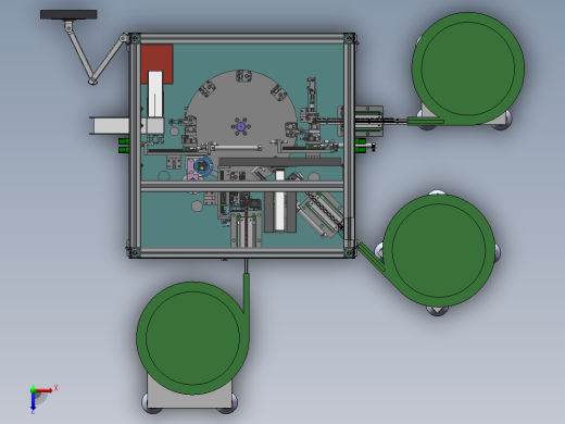 2023.02月-新能源插件组装机公头（sw20可编辑+工程图）俯视缩略图