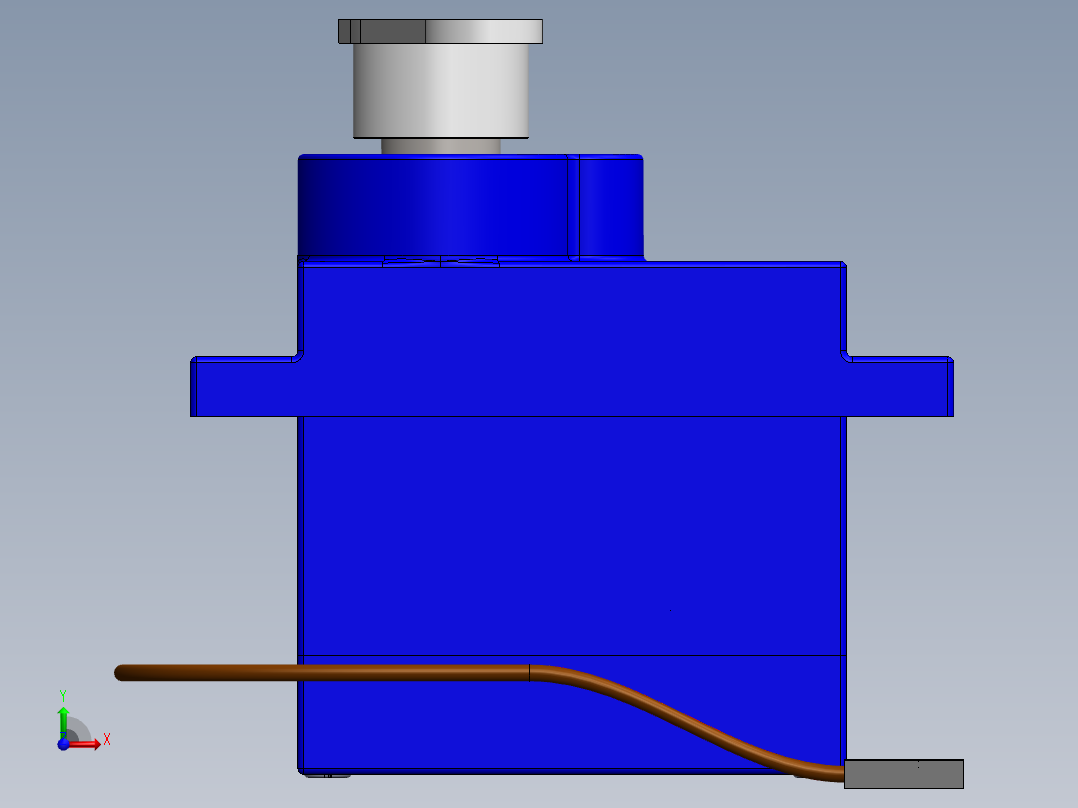 微型伺服电机前视图