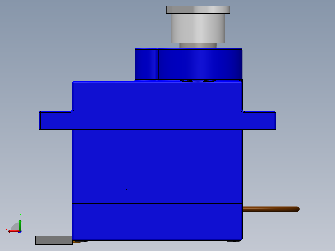 微型伺服电机后视图