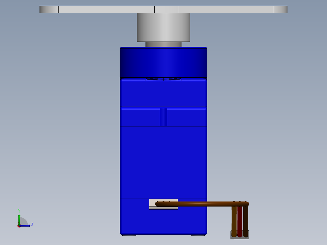 微型伺服电机左视图