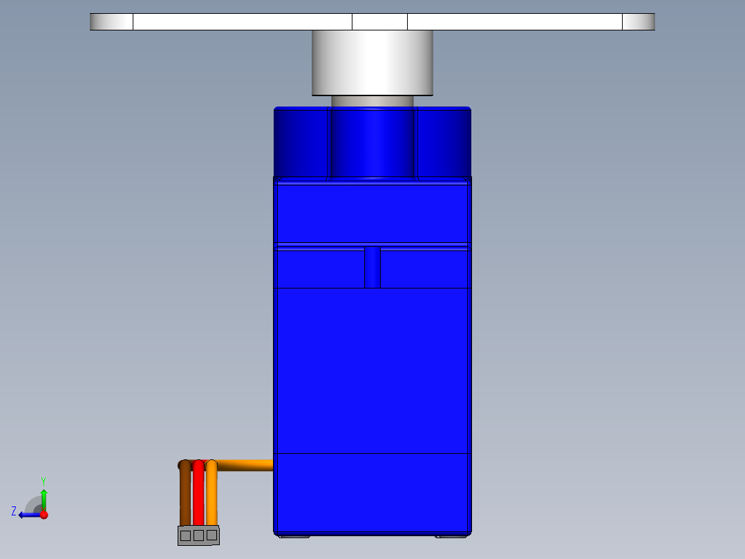 微型伺服电机右视图