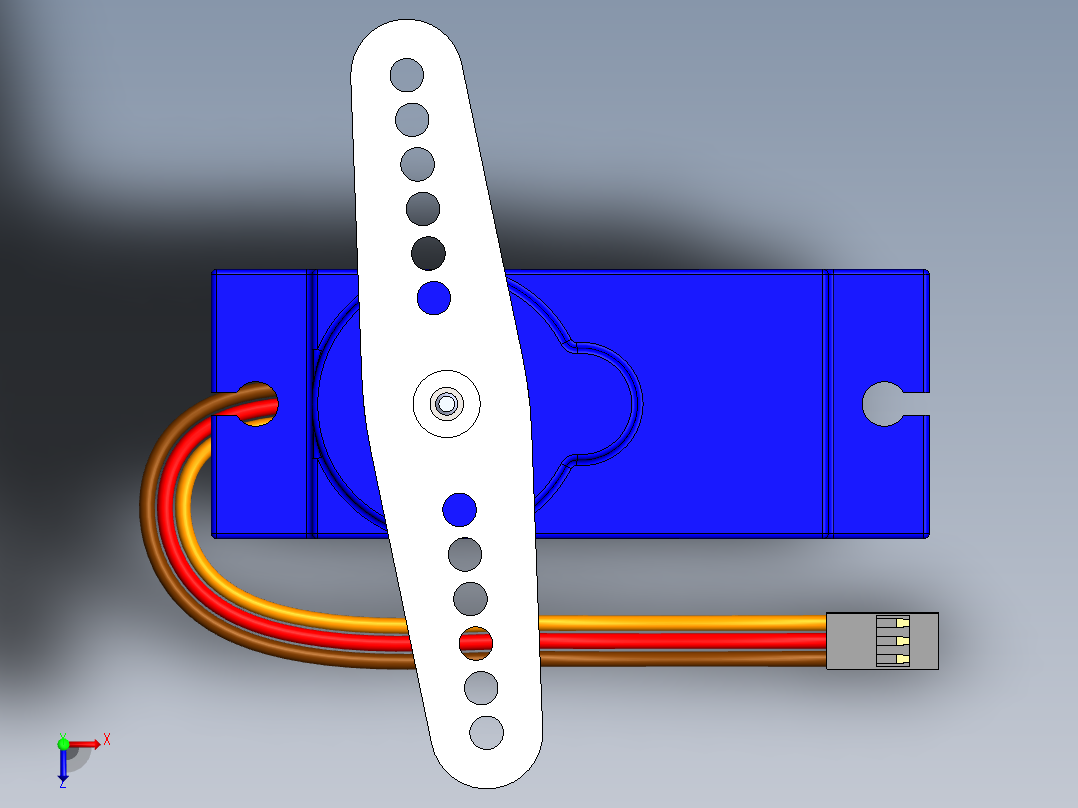 微型伺服电机俯视图