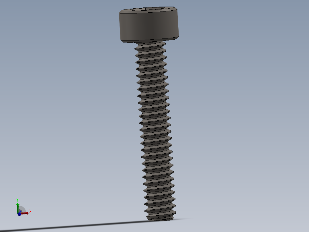Screw_DIN_912_M1.4x8F_A2.SLDPRT公制内六角螺钉主视图