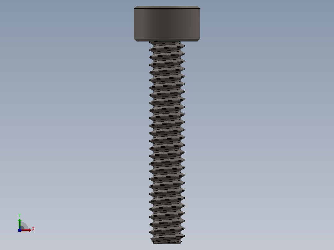 Screw_DIN_912_M1.4x8F_A2.SLDPRT公制内六角螺钉前视图