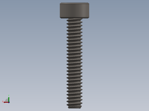 Screw_DIN_912_M1.4x8F_A2.SLDPRT公制内六角螺钉后视缩略图