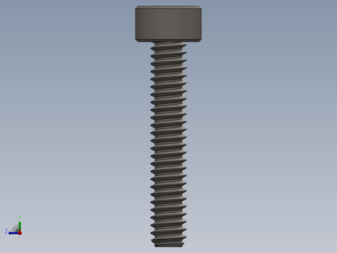 Screw_DIN_912_M1.4x8F_A2.SLDPRT公制内六角螺钉右视图