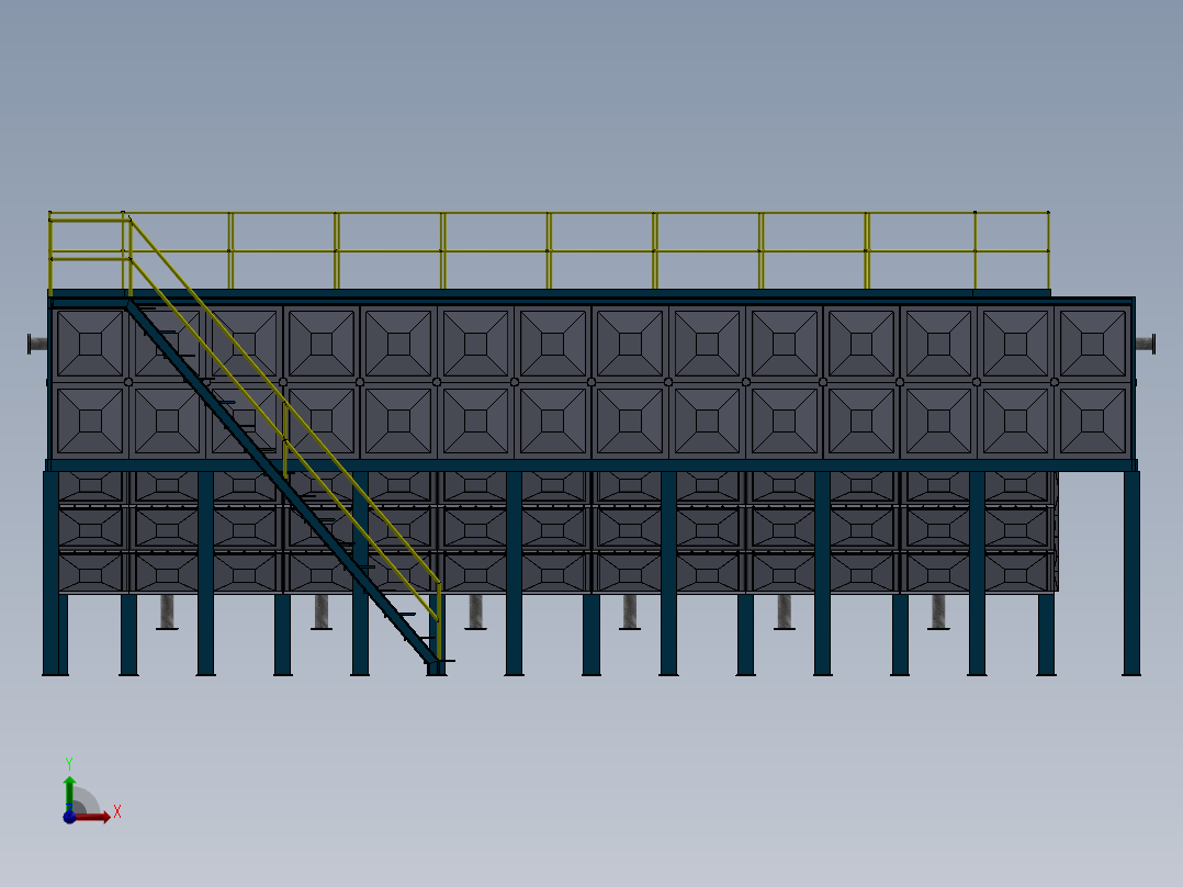 A2003939-带有管沉降器的沉降池前视图