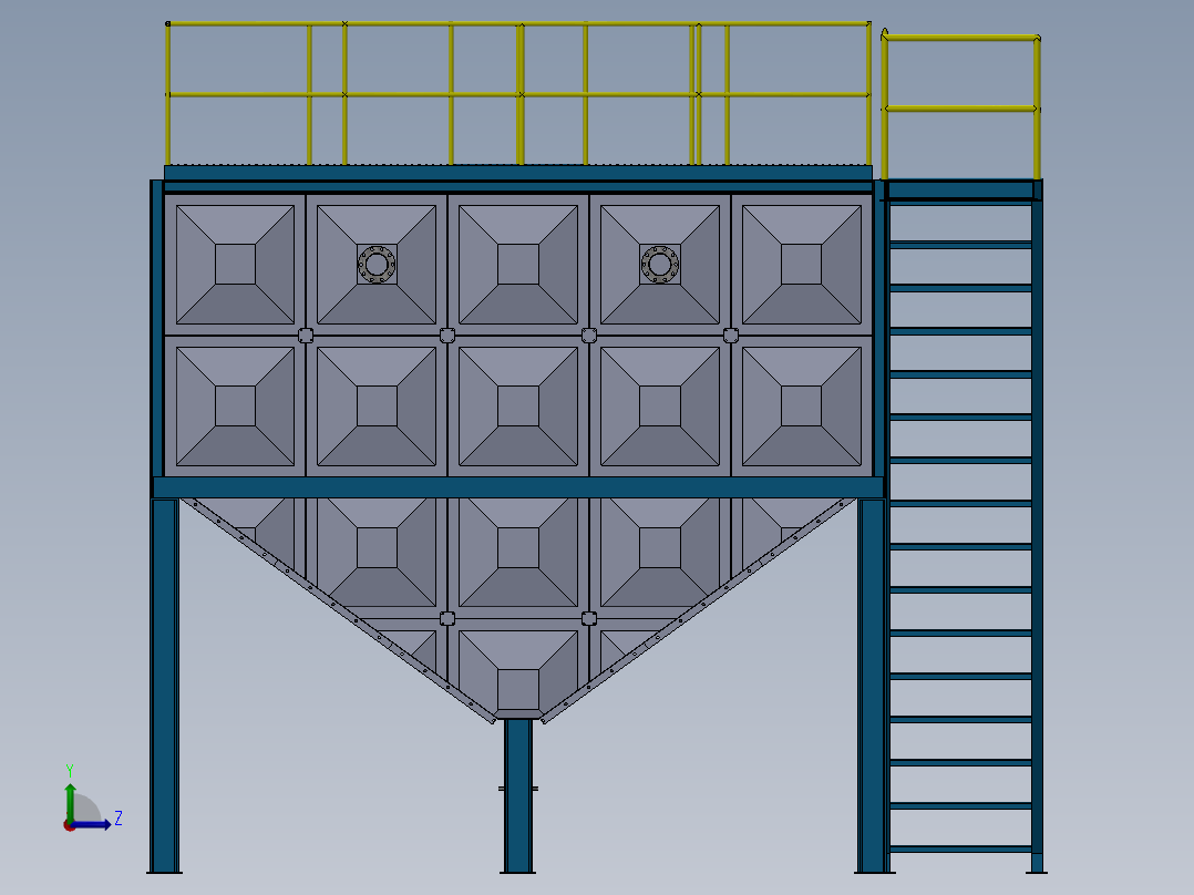 A2003939-带有管沉降器的沉降池左视图