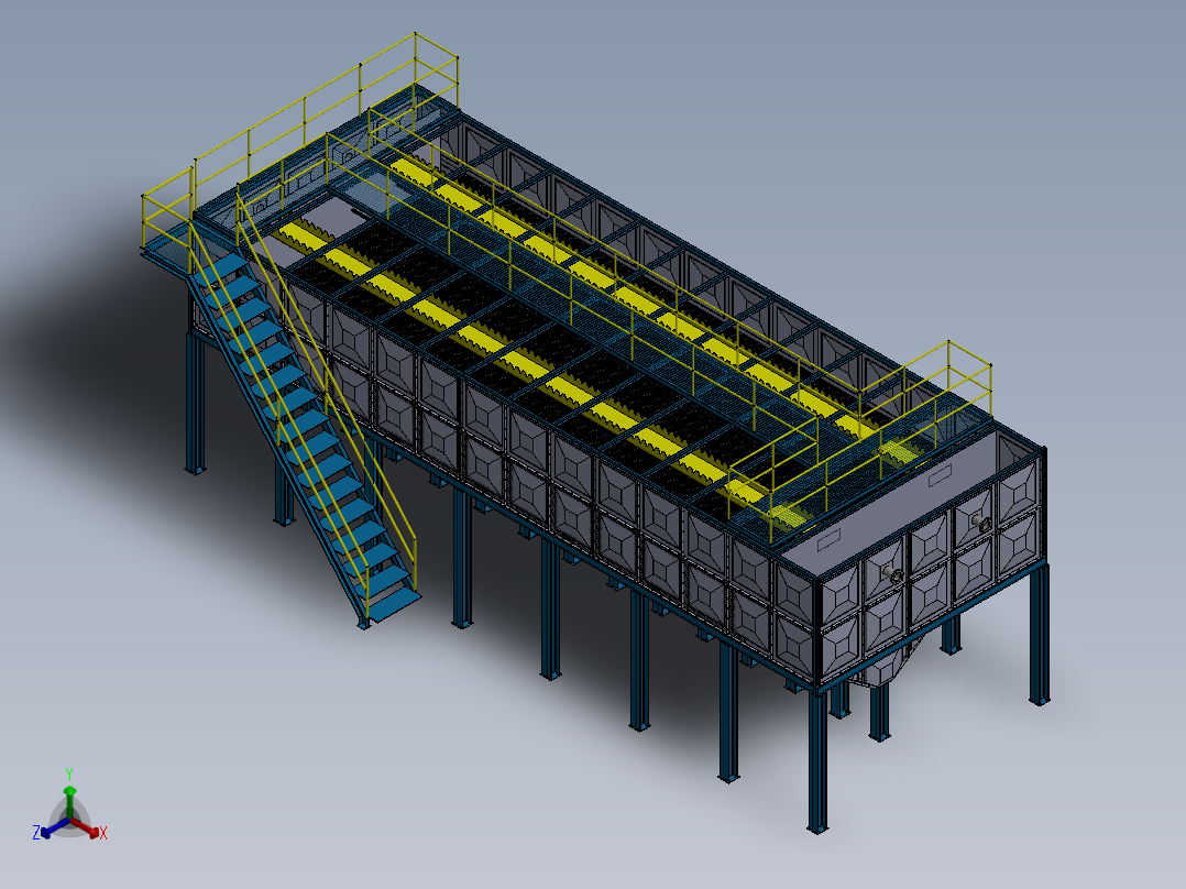 A2003939-带有管沉降器的沉降池正等轴测图