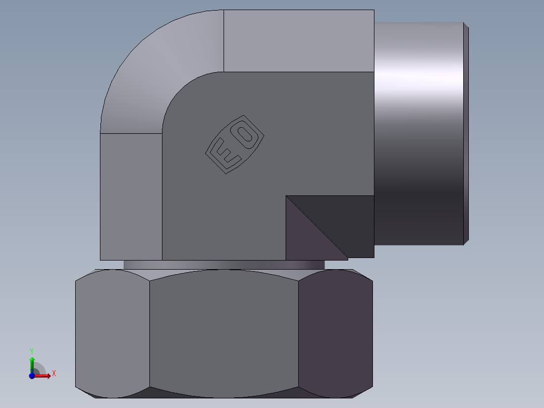 直角组合接头、2D9-52前视图
