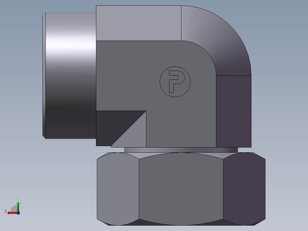 直角组合接头、2D9-52后视图