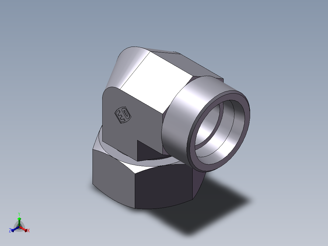 直角组合接头、2D9-52正等轴测图