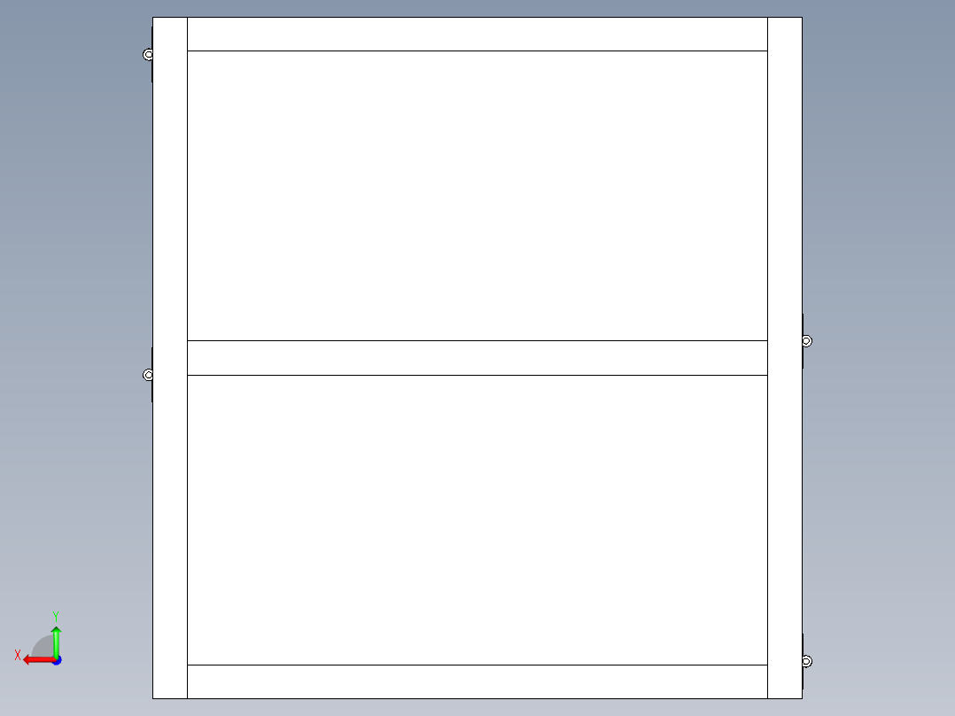 室外箱式柜体后视图