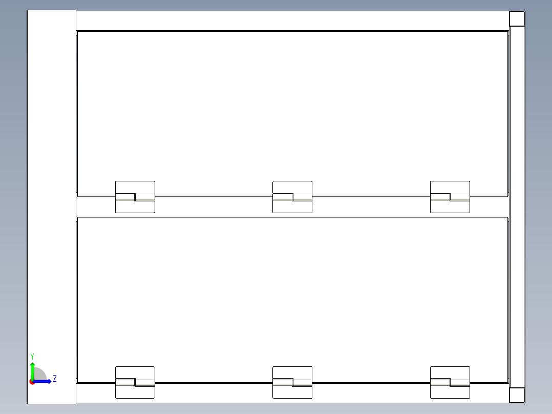 室外箱式柜体左视图