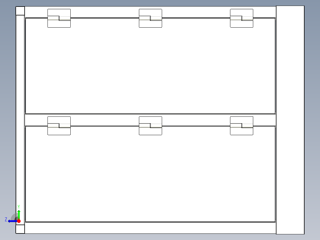 室外箱式柜体右视图