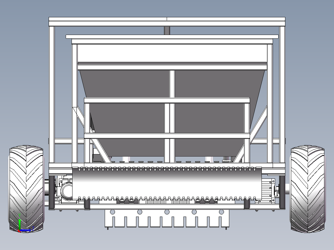 草方格铺设机左视图