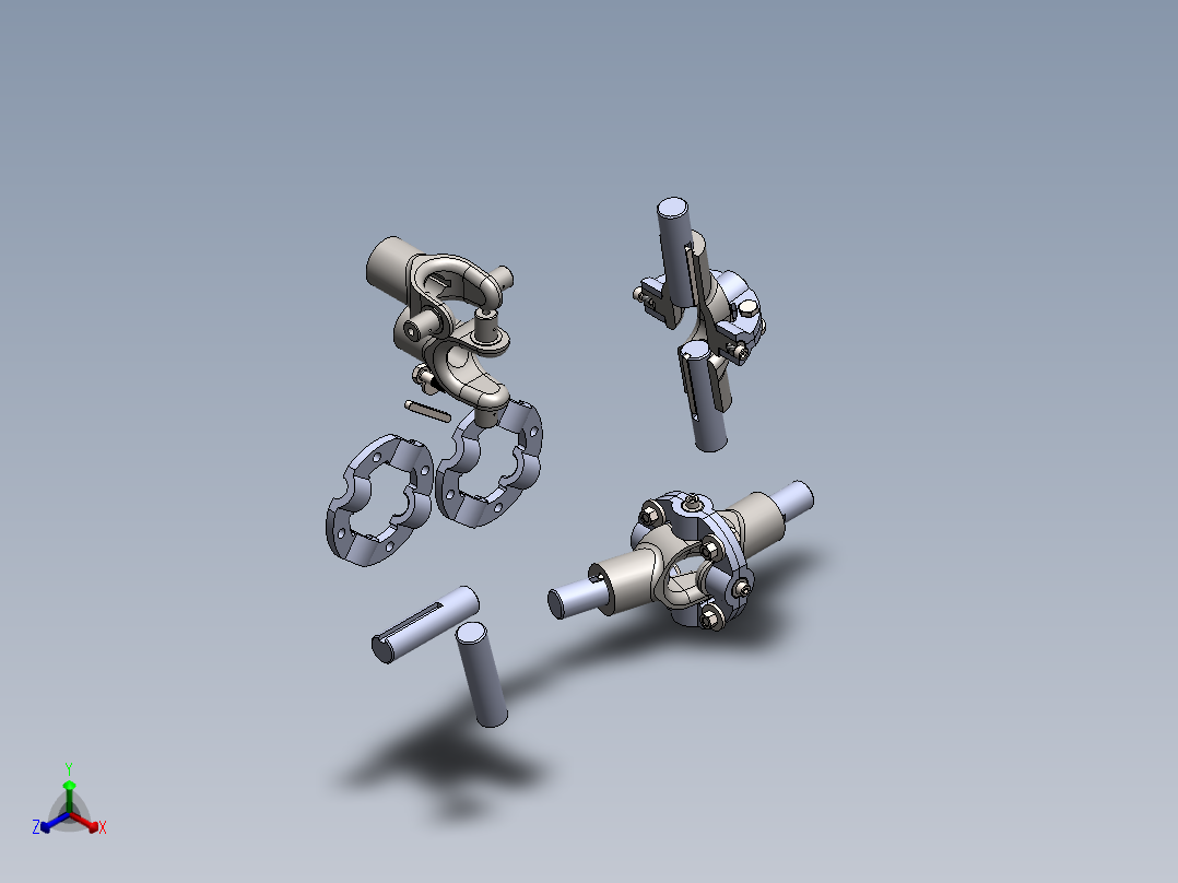 万向节(34)正等轴测图