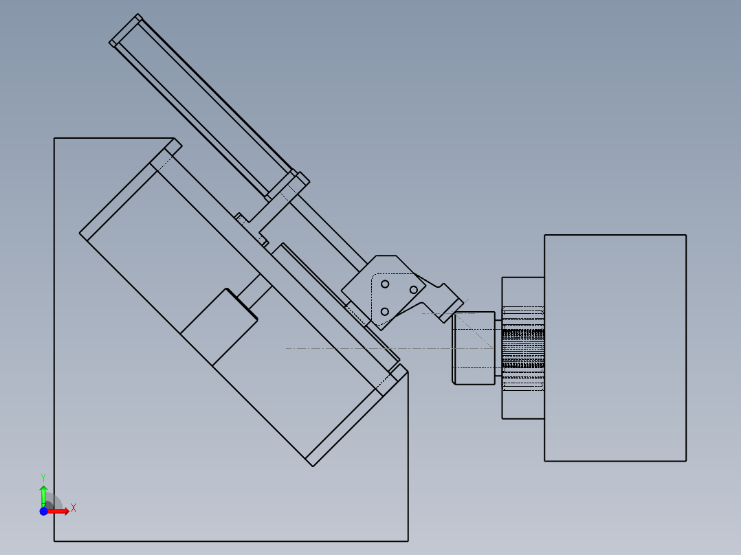齿轮倒角加工工装前视图