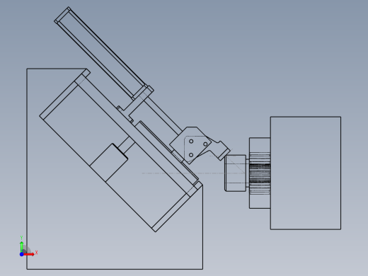 齿轮倒角加工工装前视缩略图