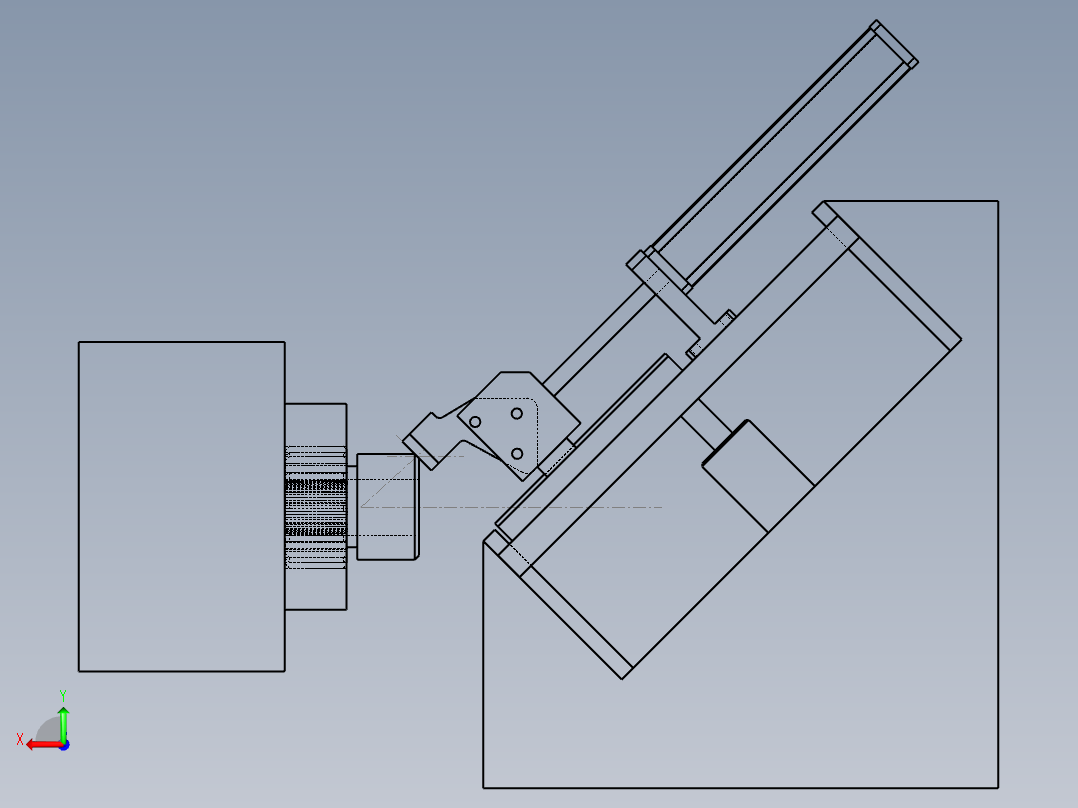 齿轮倒角加工工装后视图